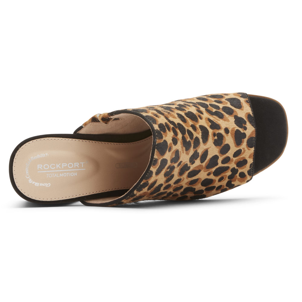 Rockport Womens Total Motion Amara - Slides Leopard - JGZ104975